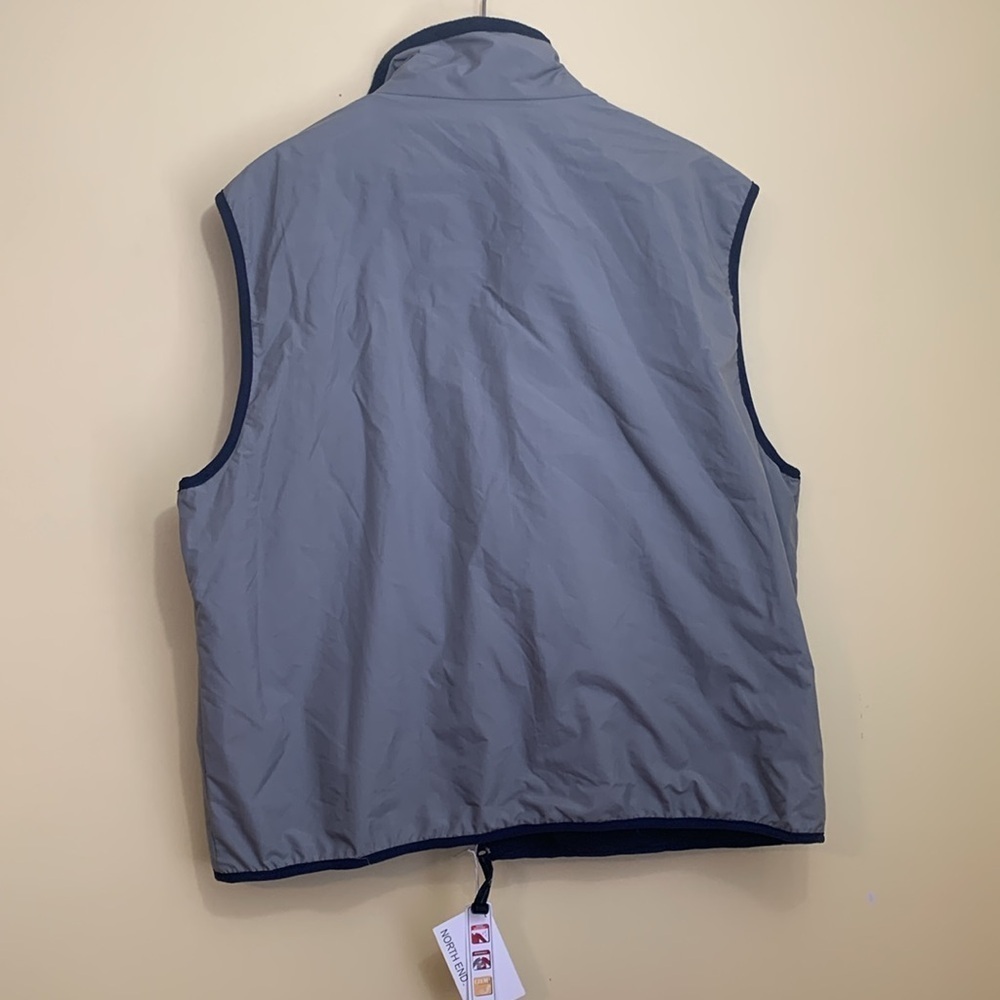 North End NWT Fleece Nylon Reversible O’Brien Bros Pub Tours Ezem Zipper Vest XL - Picture 7 of 17